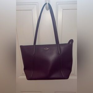 Kate Spade Purple Leather Tote Bag